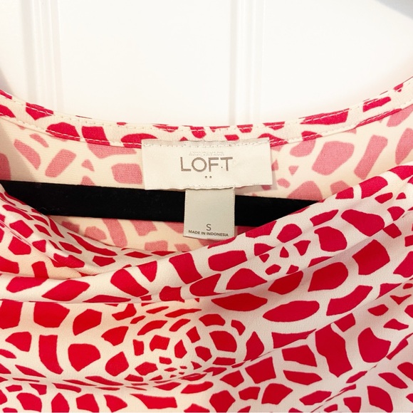 Ann Taylor LOFT Red and Off-White Dress Size Small - Picture 4 of 13